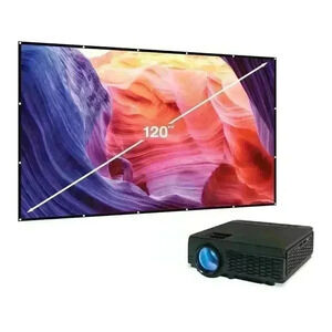 NIB GPX Bluetooth Projector and 120" Projector
Screen, PJ300VP brand new!